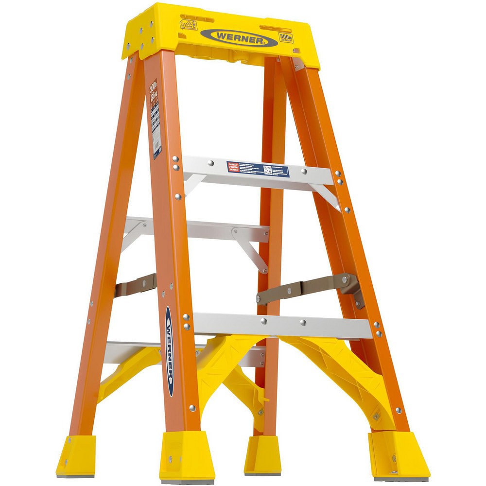 Step Ladders; Height: 3 (Feet); Body Material: Fiberglass ; Load Capacity (Lb. - 3 Decimals): 300 ; Foldable: Yes ; Ladder Rating: Type IA ; Color: Orange