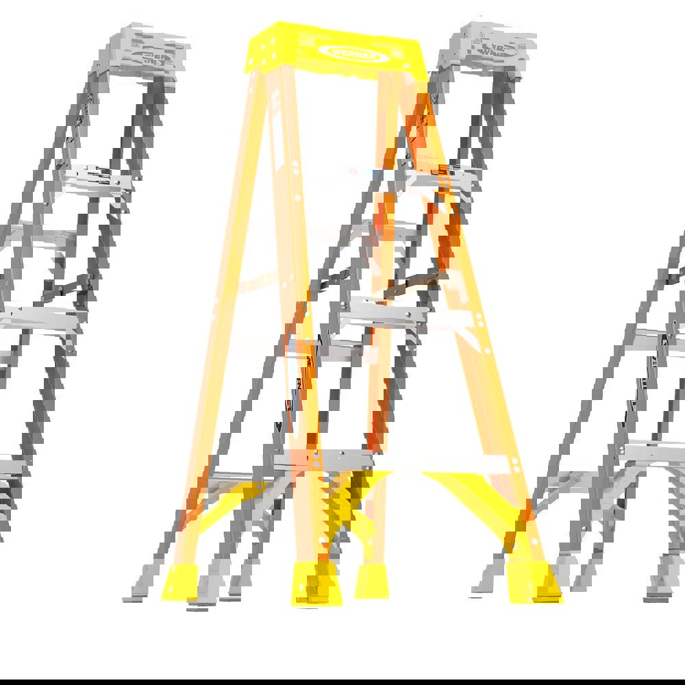 3 Step Fiberglass Foldable Step Ladder: Type IA 300 lb Capacity 4' 1