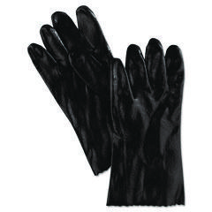 Chemical Resistant Gloves: Memphis Size Large, 43.00 mil, Polyvinylchloride, Supported