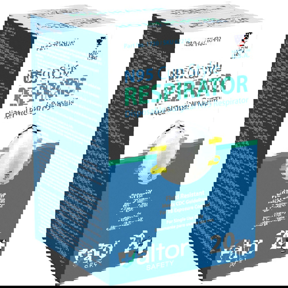 N95 Respirator: Contains Nose Clip, White, Size Universal