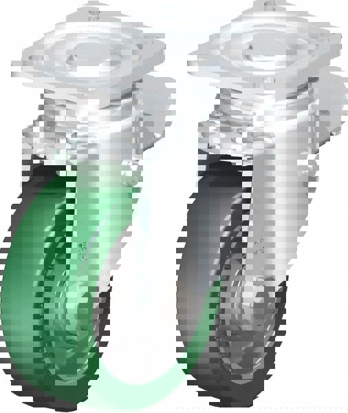 Swivel Top Plate Caster: Polyurethane-Elastomer Blickle Softhane, 4