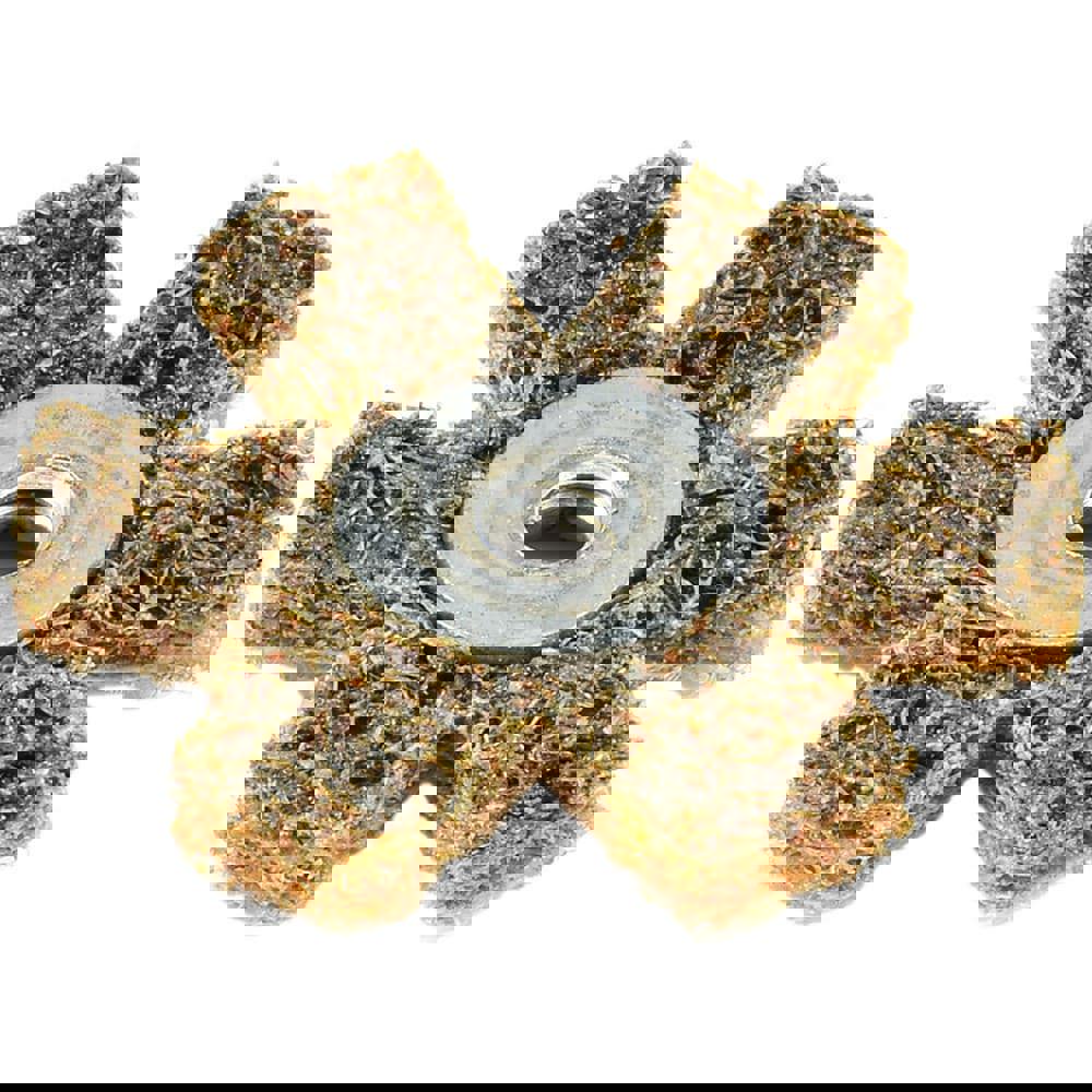Sanding Stars; Abrasive Type: Non-Woven ; Grade: Coarse ; Connector Type: Eyelet ; Abrasive Material: Aluminum Oxide ; Eyelet Size: 1/4-20 ; Star Diameter: 6