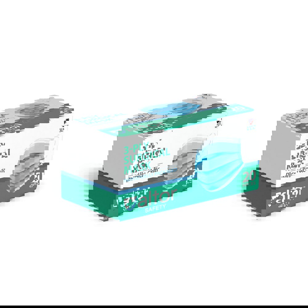 Face Mask & Disposable Pleated Mask: Contains Nose Clip, Blue, Size Universal & Adult