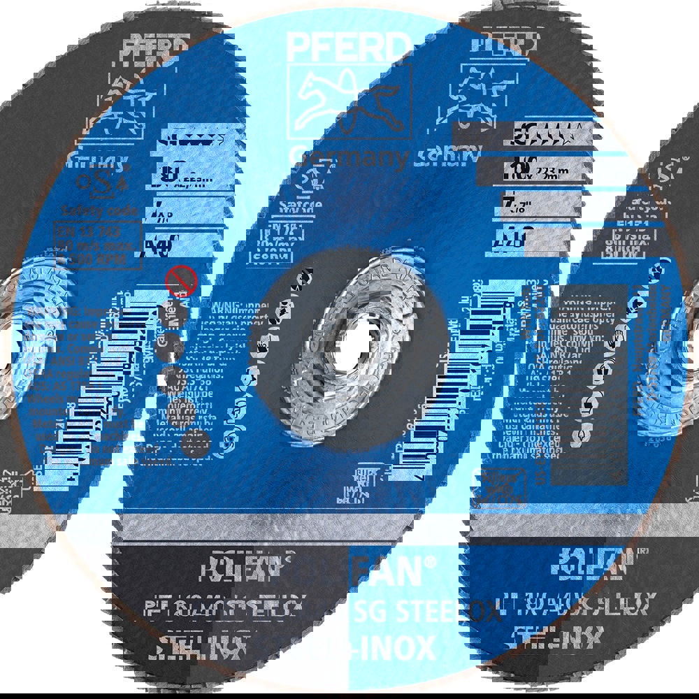 Flap Disc: 5/8-11 Hole, 40 Grit, Aluminum Oxide, Type 27