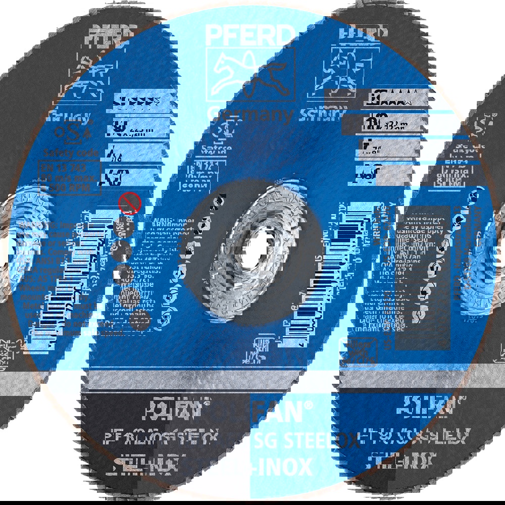 Flap Disc: 5/8-11 Hole, 60 Grit, Aluminum Oxide, Type 27