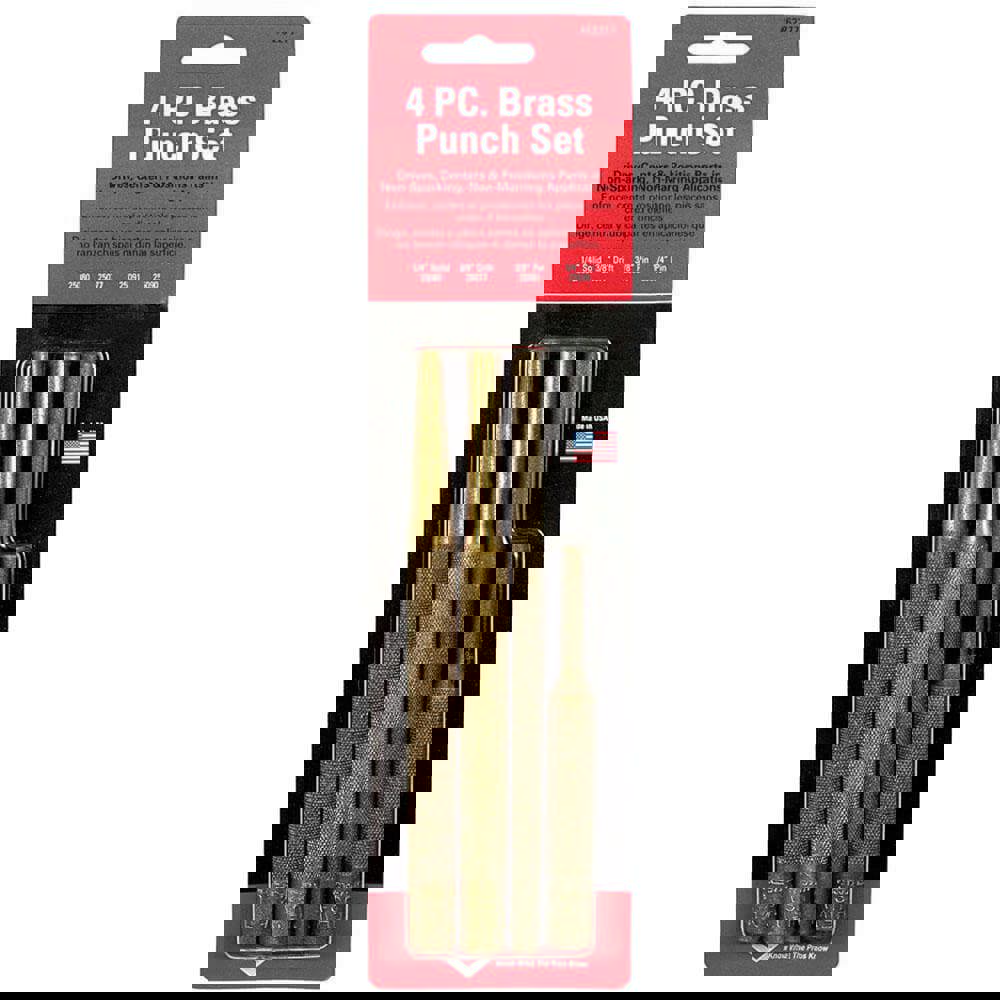 Drift Pin & Starter Punch Set: 4 Pc