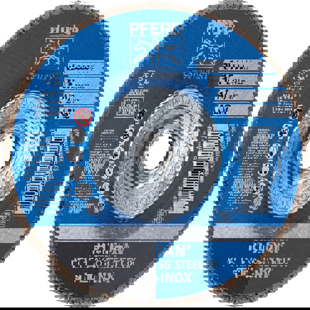 Flap Disc: 5/8-11 Hole, 60 Grit, Aluminum Oxide, Type 29