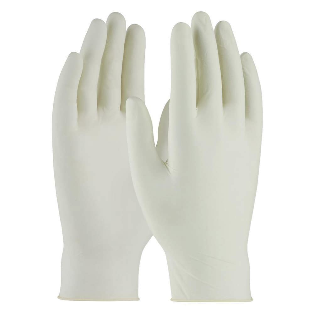 Disposable Gloves: Small, 5 mil Thick, Latex, Industrial Grade