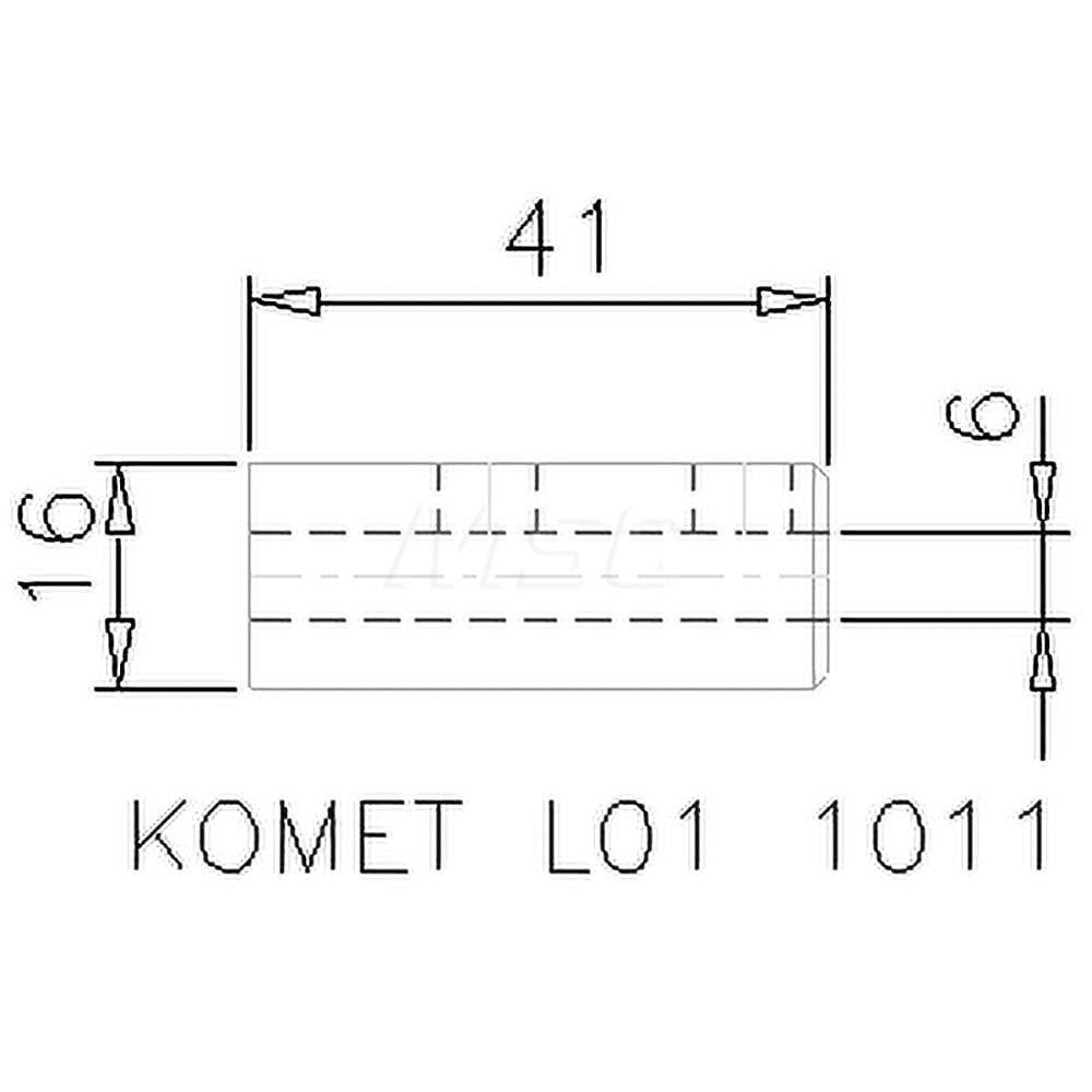 0.236 Inch Inside Bore, 0.63 Inch Outside Shank Diameter, Boring Head Shank Reduction Bushing
