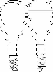 Incandescent Lamp: 50W, Medium Screw Bas