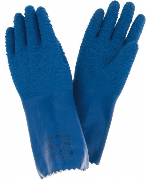 Series 62-401 Chemical Resistant Gloves: 43.00 Thick, Latex, Supported, General Purpose Chemical-Resistant