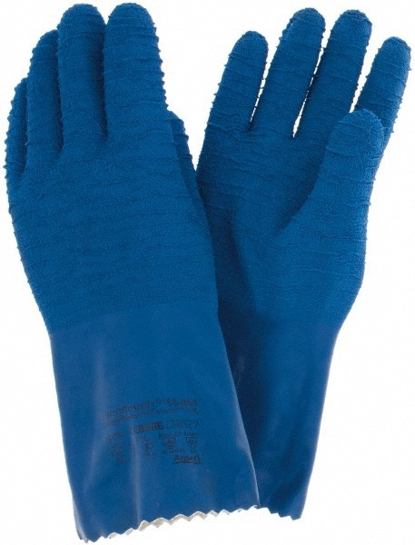 Series 62-401 Chemical Resistant Gloves: Size 10, 53.00 mil Thick, Latex, Supported, General Purpose Chemical-Resistant