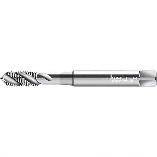Spiral Flute Tap: M8x1.25 Metric, 3 Flutes, Modified Bottoming, 7G Class of Fit, Cobalt, Bright/Uncoated