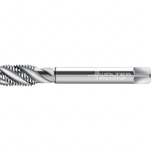 Spiral Flute Tap: M9x1.25 Metric, 3 Flutes, Modified Bottoming, 6H Class of Fit, Cobalt, Bright/Uncoated