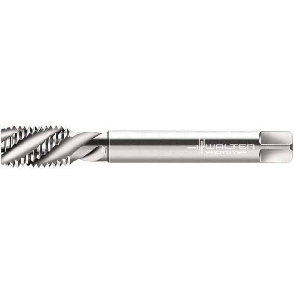 Spiral Flute Tap: M24x3.00 Metric, 4 Flutes, Modified Bottoming, 6H Class of Fit, Cobalt, Bright/Uncoated