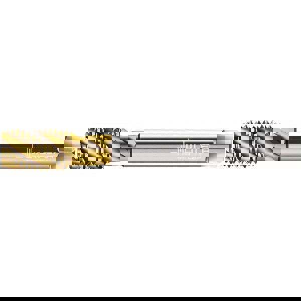 Spiral Flute Tap: M12x1.25, Metric Fine, 4 Flute, Modified Bottoming Chamfer, 6H Class of Fit, Cobalt, TiN Finish