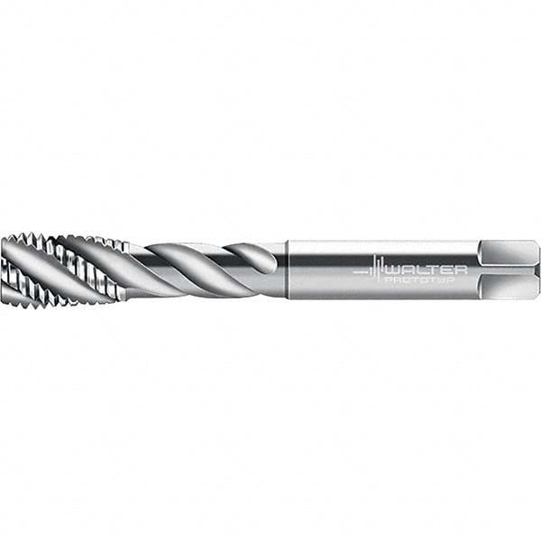 Spiral Flute Tap: M24x1.50 Metric Fine, 5 Flutes, Modified Bottoming, 6H Class of Fit, Cobalt, Bright/Uncoated