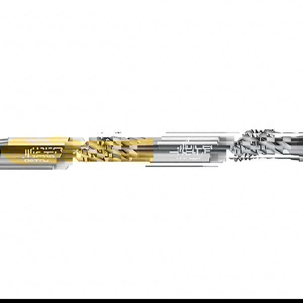 Spiral Flute Tap: M10x1.5, Metric, 3 Flute, Modified Bottoming Chamfer, 6GX Class of Fit, Powdered Metal, TiN Finish