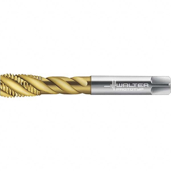 Spiral Flute Tap: M14x2.00 Metric, 4 Flutes, Modified Bottoming, 6GX Class of Fit, Powdered Metal, Hardlube Coated
