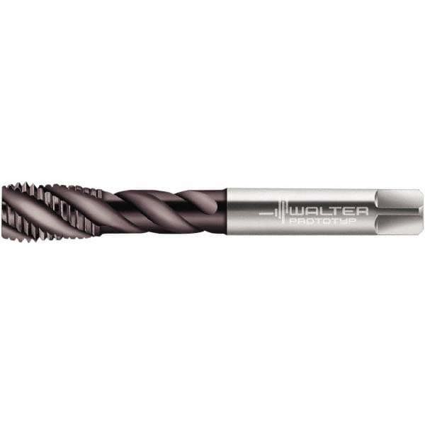 Spiral Flute Tap: 5/16-18 UNC, 3 Flutes, Modified Bottoming, 2B Class of Fit, Powdered Metal, Hardlube Coated