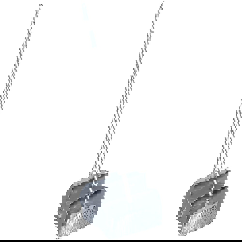 Dust Pans & Scoops; Type: Lobby Dustpan wih Broom ; Dust Pan Type: Upright ; Handle Style: Upright ; Body Material: Polypropylene ; Handle Material: Aluminum ; Handle Length: 37in