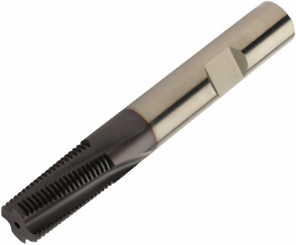 Helical Flute Thread Mill: 1/2;5/8, Internal/External, 5 Flute, 16.00 mm Shank Dia, Solid Carbide