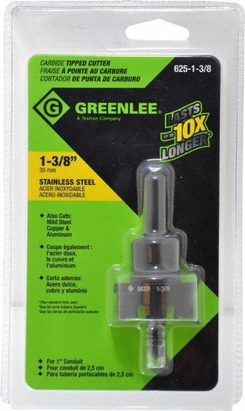 Hole Saws; Saw Diameter (Inch): 1-3/8 ; Saw Material: Tungsten Carbide ; Cutting Depth (Inch): 11/64 ; Cutting Depth (mm): 4.00 ; Cutting Depth (Decimal Inch): 0.1640
