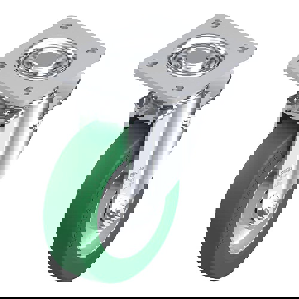 Swivel Top Plate Caster: Polyurethane-Elastomer Blickle Softhane, 5