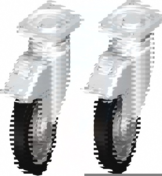 Swivel Top Plate Caster: Solid Rubber, 4