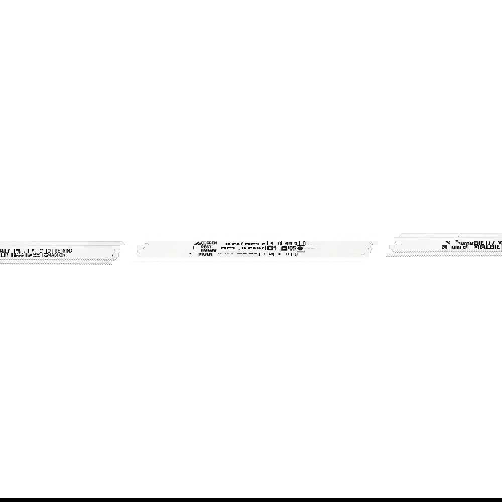 Hand Hacksaw Blades; Blade Material: Carbon Steel; Blade Length (mm): 12; Blade Width: 0.50 in; Teeth Per Inch: 24; Flexible Blade: No; Cutting Edge Style: Toothed; Material Application: Wood; Ceramic; Tile; Plastic; Masonry; Metal; Blade Thickness (Decim