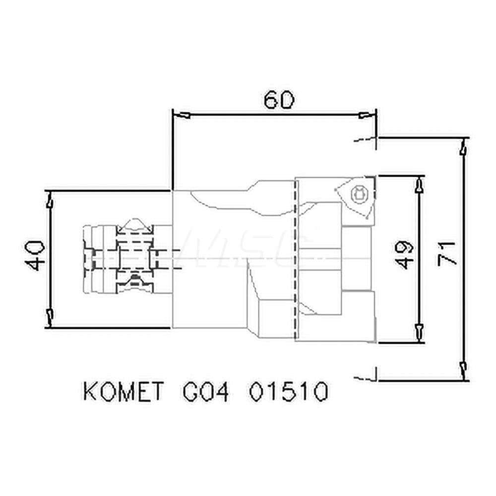 Boring Head: 40 mm Body Dia, Manual
