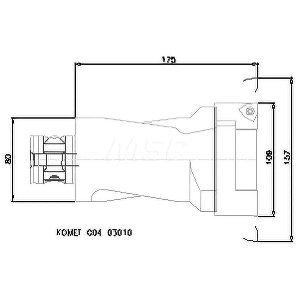 Boring Head: 80 mm Body Dia, Manual