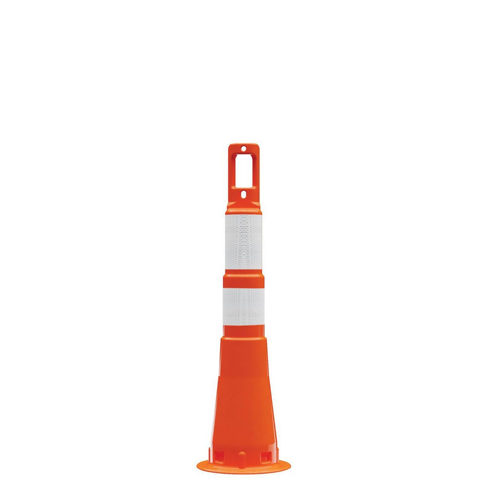 Traffic Barrels, Delineators & Posts; Reflective: Yes ; Base Needed: Yes ; Compliance: MASH Compliant; MUTCD Standards ; Collar Two Width (Inch): 4 ; Collar One Width (Inch): 6