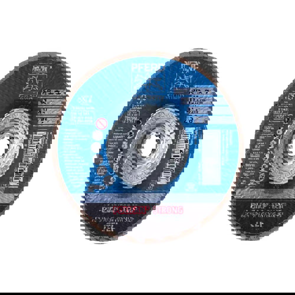 Flap Disc: 5/8-11 Hole, 36 Grit, Zirconia Alumina, Type 29