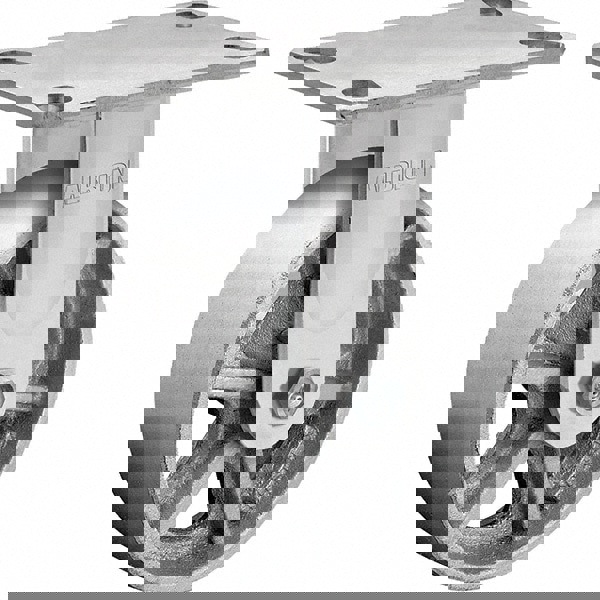 Rigid Top Plate Caster: Cast Iron, 8