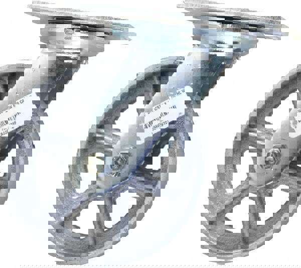 Rigid Top Plate Caster: Rubber, 4