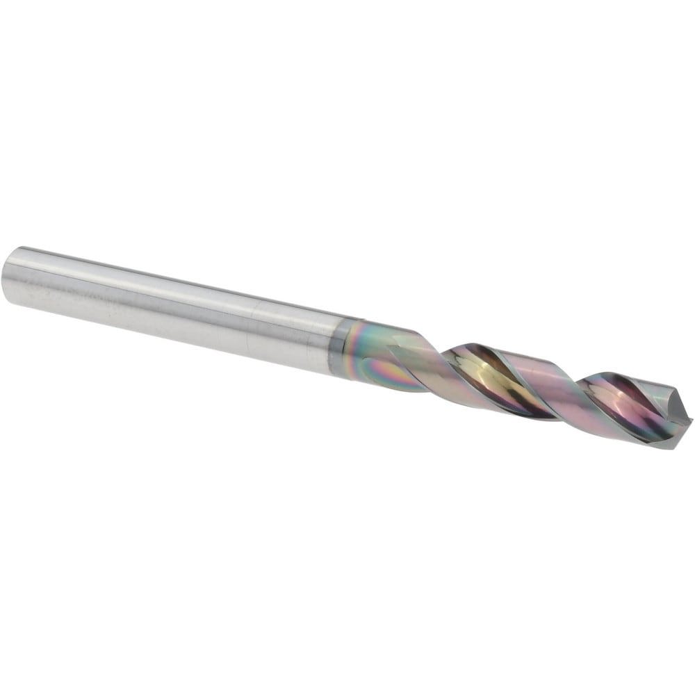 Screw Machine Length Drill Bit: Letter E, 140 deg Point, Solid Carbide