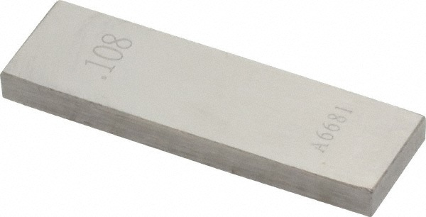 Rectangle Steel Gage Block: 0.108