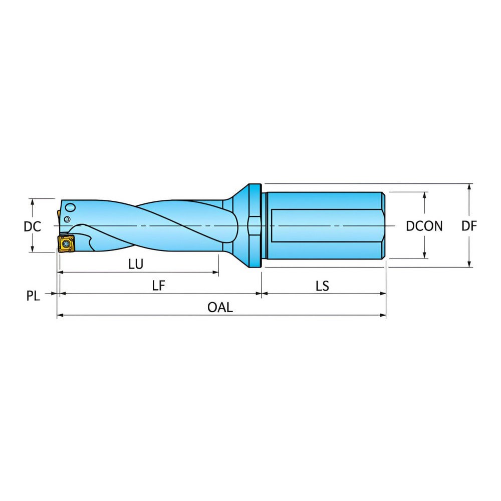 Drill Bodies; Maximum Drill Depth: 42.00mm ; Drill Depth by Diameter Ratio: 3xD ; Maximum Depth of Cut (mm): 42.00 ; Shank Type: Weldon Shank ; Shank Diameter (mm): 20.0000 ; Cutting Direction: Right Hand