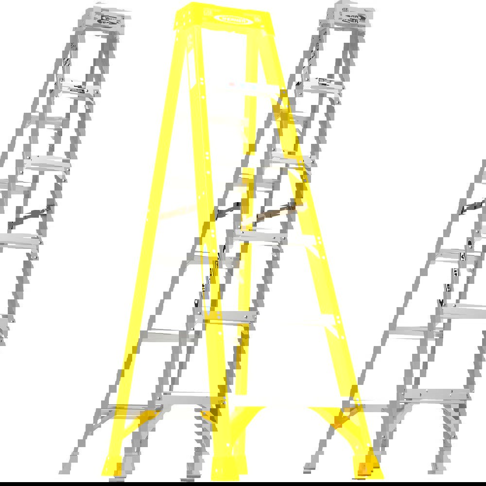 Step Ladders; Height: 6 (Feet); Body Material: Fiberglass ; Load Capacity (Lb. - 3 Decimals): 300 ; Foldable: Yes ; Ladder Rating: Type IAA ; Color: Yellow