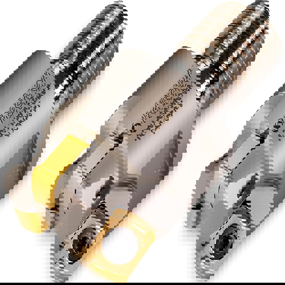 Indexable High-Feed End Mill: 30 mm Cut Dia, 1.14 mm Modular Shank