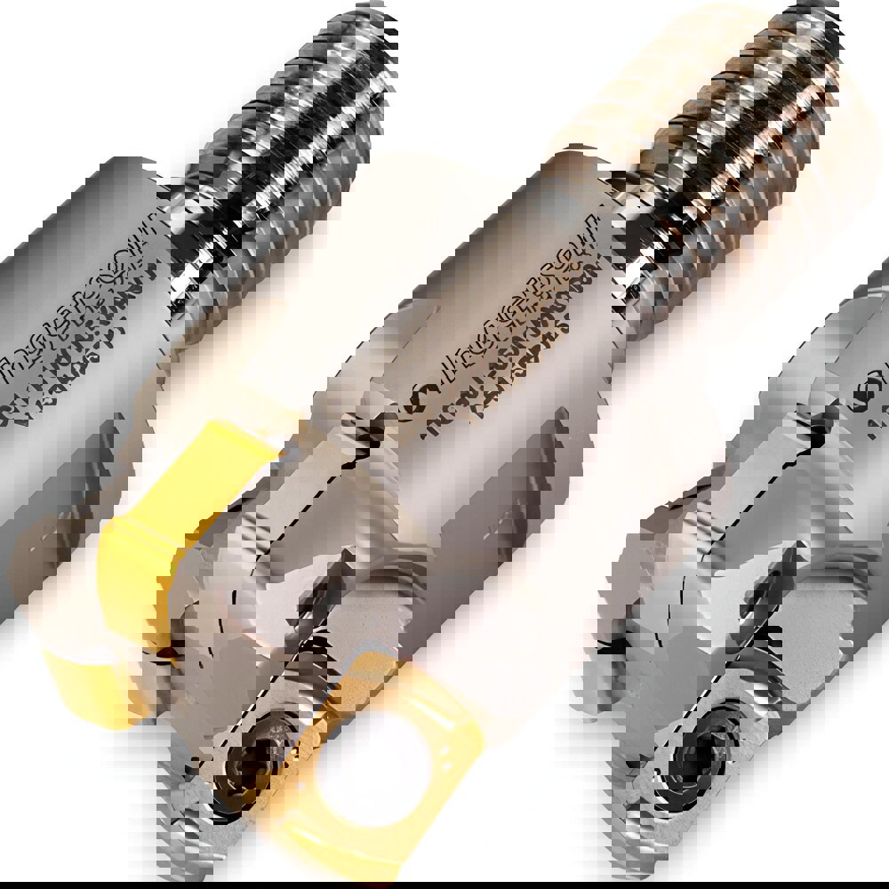 Indexable High-Feed End Mill: 35 mm Cut Dia, 1.14 mm Modular Shank