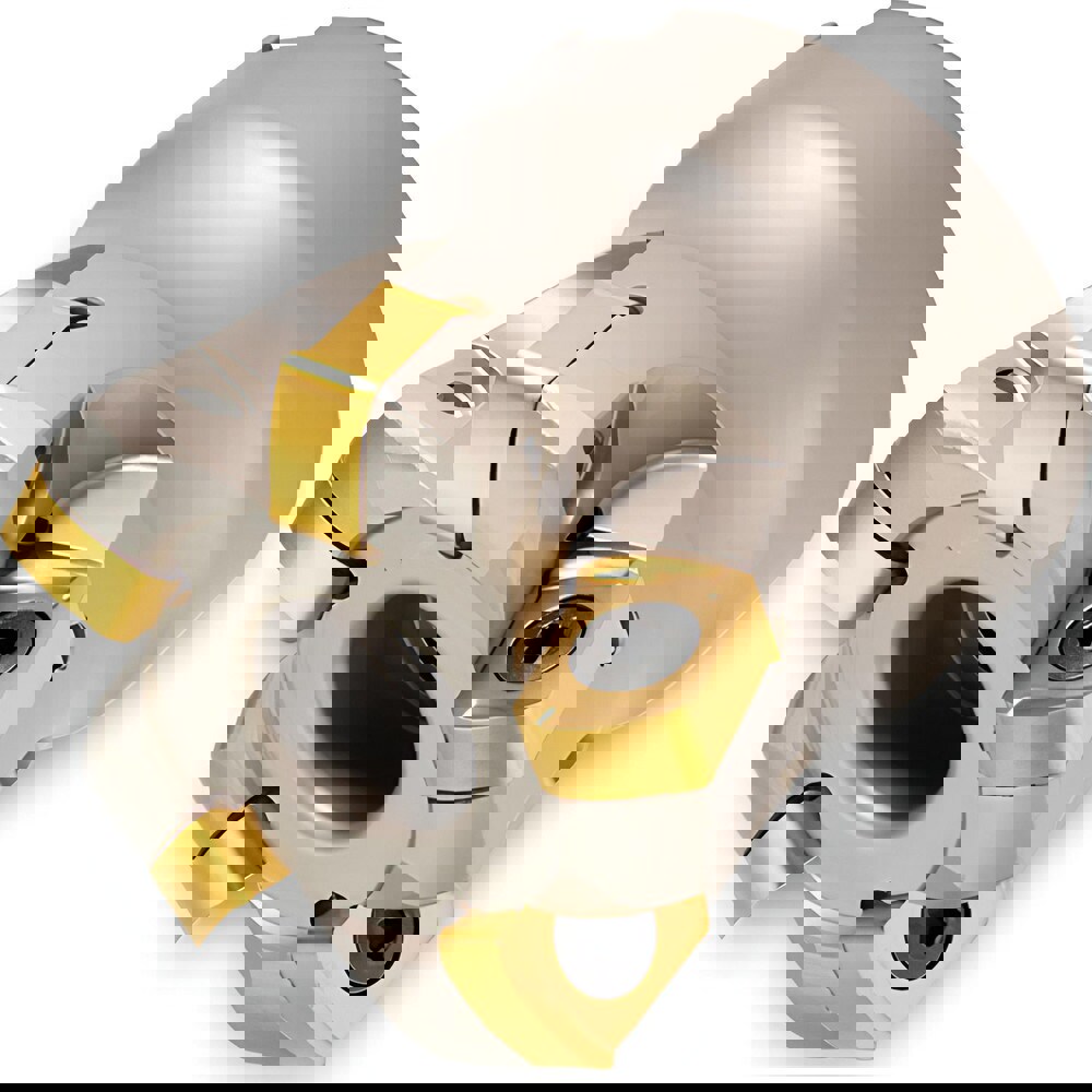 Indexable High-Feed Face Mill: 36.4 to 52 mm Cut Dia, 22 mm Arbor Hole