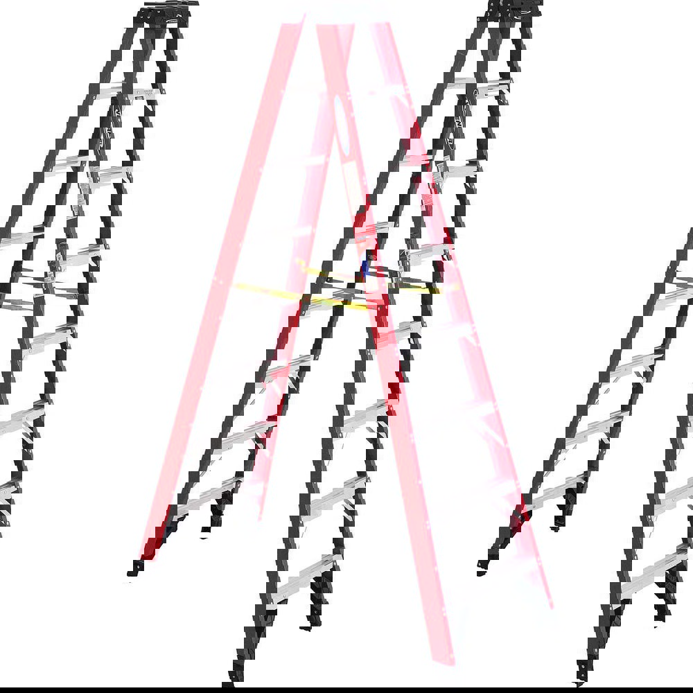 7-Step Fiberglass Step Ladder: Type IAA, 375 lb Capacity, 8' High