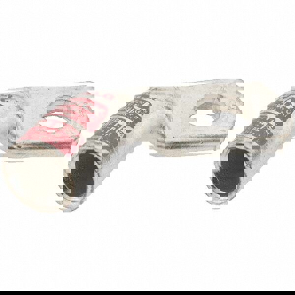 D Shaped Ring Terminal: Non-Insulated, 2 to 1 AWG, Crimp Connection