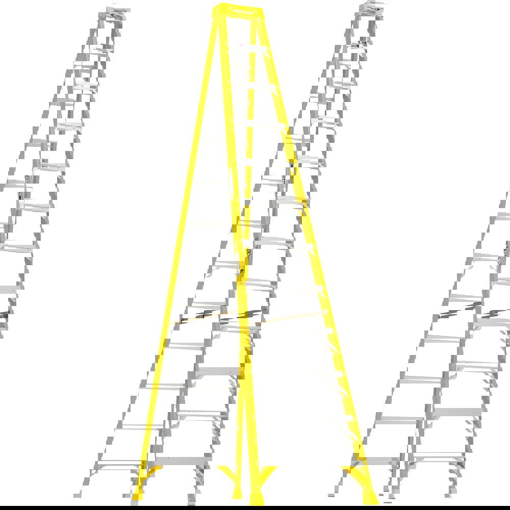 Step Ladders; Height: 12 (Feet); Body Material: Fiberglass ; Load Capacity (Lb. - 3 Decimals): 375 ; Foldable: Yes ; Ladder Rating: Type IAA ; Color: Yellow