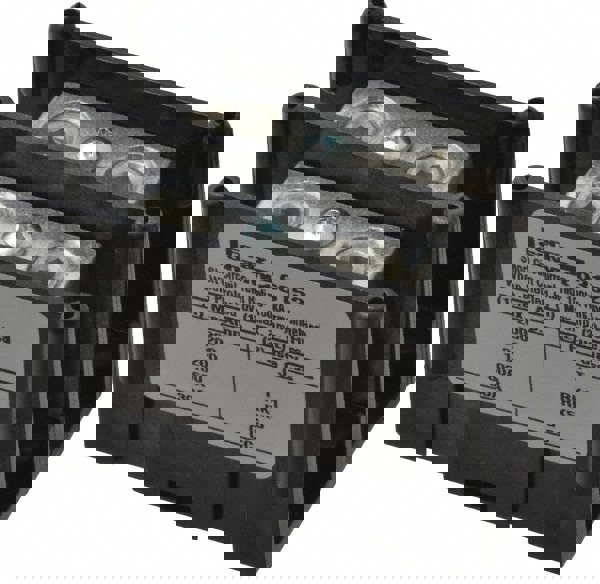 2 Poles, 135 Amp, 2/0-14 AWG Primary, 2/0-14 AWG Secondary, Polycarbonate Power Distribution Block