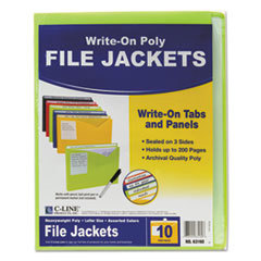 File Folders, Expansion Folders & Hanging Files; Folder Type: Poly; File Jackets; Write-On; Dry Erase ; Color: Amber Orange; Charcoal Gray; Lime Green; Raspberry Red; Steel Blue ; Index Tabs: Yes ; Box Quantity: 10