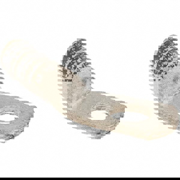 D Shaped Ring Terminal: Non-Insulated, 4 AWG, Crimp Connection