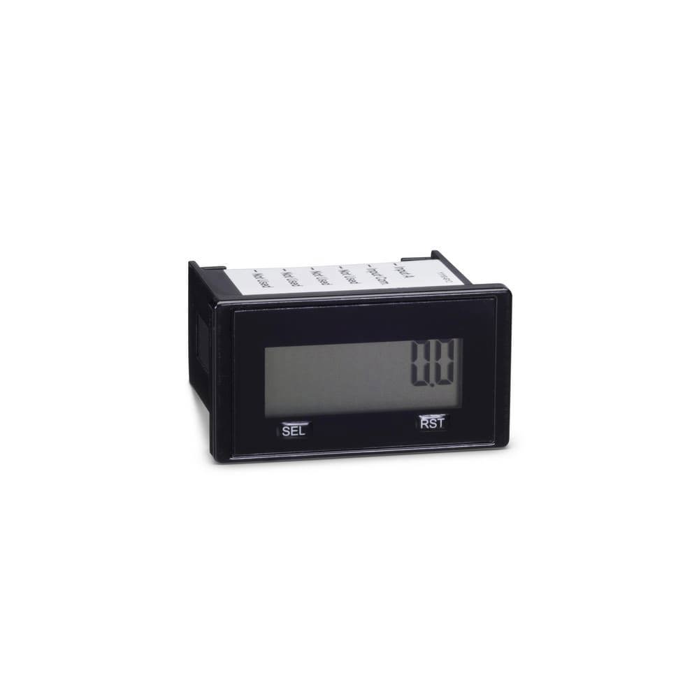 Counters & Totalizers; Counter Type: Hour Meter ; Display Type: LCD ; Mount Type: Front Panel ; Reset Type: Front Panel Push Button ; Maximum Count: 99999999 ; Scaler: No